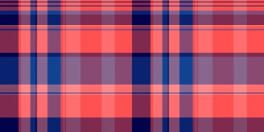 Çağdaş kalıp geçmiş kontrolü, ekose doku vektörünü gevşetin. Endüstriyel tekstil pürüzsüz pembe ve kırmızı renk paleti kumaşı..