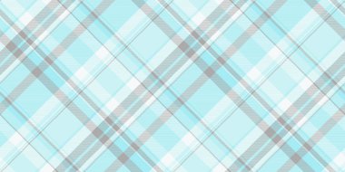 Pastel tartan şablonu, romantik kumaş dokusu. Işık ve cyan renk paletinde kavramsal ekosesiz tekstil vektörü.