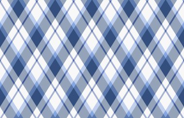 Argyle geometrik eşkenar dörtgenin kusursuz deseni. Harlequin duvar kağıdı tasarımını kontrol et. Web geçmişi için klasik elmas şekilli tekstil malzemesi, baskı kumaşı, kazak, ambalaj kağıdı, hediye kartı, davetiye.