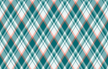 Argyle geometrik eşkenar dörtgenin kusursuz deseni. Harlequin duvar kağıdı tasarımını kontrol et. Web geçmişi için klasik elmas şekilli tekstil malzemesi, baskı kumaşı, kazak, ambalaj kağıdı, hediye kartı, davetiye.