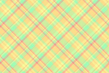 Şen kumaş kusursuz, karışık desenli arkaplan dokusu. Tartan ekose tekstil vektörünü yeşil ve turuncu renk paletine sığdır.