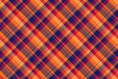 Çeşitli, pürüzsüz tekstil arka planı, mendil vektör ekose tartan. Kırmızı ve turuncu renk paletinde seksi doku dokusu desen kontrolü.