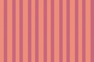 Eşitsizlik kumaş şeridi, kirli arka plan vektör dokusu. Gozy dikey çizgileri kırmızı ve pembe renk paletinde pürüzsüz desen.