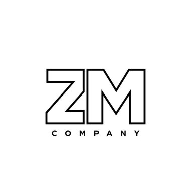 Son moda Z ve M harfi, ZM logo tasarım şablonu. Şirket kimliği için asgari monogram tabanlı logotype.