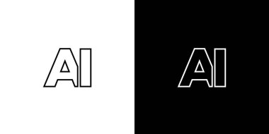 Moda harfi A ve ben, Al logo tasarım şablonu. Şirket kimliği için asgari monogram tabanlı logotype.