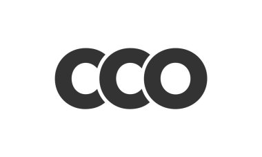 CCO logo tasarım şablonu güçlü ve modern kalın metinlerle. Basit ve minimal tipografi içeren ilk tabanlı vektör logosu. Moda şirket kimliği.