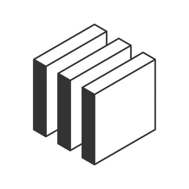 Küp logosu, geometrik vektör tasarımı. Siyah ve beyaz kutu logotip şirketi, izometrik 3 boyutlu teknoloji amblemi..