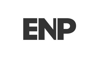 ENP logo tasarım şablonu güçlü ve modern kalın metinlerle. Basit ve minimal tipografi içeren ilk tabanlı vektör logosu. Moda şirket kimliği.