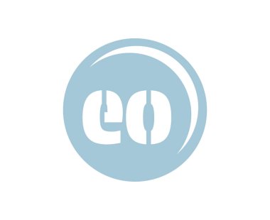 EO spor amblemi ya da takım logosu. Top dükkanı, spor şirketi, eğitim ve kulüp rozeti için baş harfi E ve O olan top logosu..