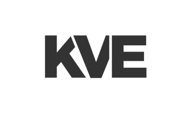 KVE logo tasarım şablonu güçlü ve modern kalın metinlerle. Basit ve minimal tipografi içeren ilk tabanlı vektör logosu. Moda şirket kimliği.