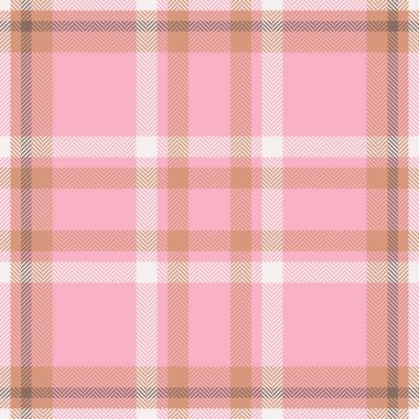 Ekose kontrol deseni pembe. Kusursuz kumaş dokusu. Tartan tekstil baskı tasarımı.