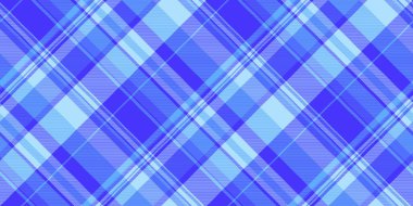 Hiçbir insan kumaş deseni, sonsuz ekoseli, dikişsiz ekose kumaş yok. Mavi ve çivit renk paleti ile tekstil arkaplan dokusunu kontrol et.