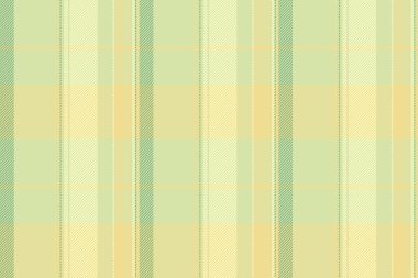 Peçe arkaplan dokusu, fayans desenli tartan dikişsiz. Kürklü vektör ekose kumaşı ışık ve sarı renk paletinde kontrol et.