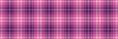 Ekose desenli selamlama şekli, Korece vektör kusursuz kontrol. Pembe ve morumsu renk paletinde kumaş kumaş tartan arkaplanı tekrarlanıyor.