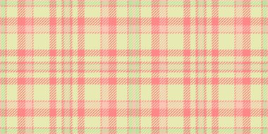 Tekstil kontrolü kumaşı, ekose kumaş üretimi. Işık ve kırmızı renk paletinde şaşırtıcı vektörsüz desen dokusu.