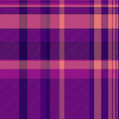 Kumaş desenli tekstil, içerik vektör dokusu kontrolü göster. Dergi ekoseli arka plan eflatun ve menekşe rengi paleti ile dikişsiz tartan.