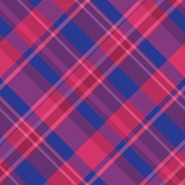 Nazik kumaş kumaş ekose, kurdelesiz tartan desenli. 1940 'lar pembe ve mavi renk paletinde kumaş arkaplan vektörünü kontrol eder.