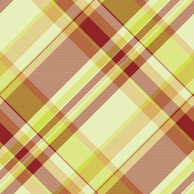 Dikilmiş tekstil çeki ekose, gündüz desenli kumaş arka plan. Aydınlık ve kırmızı renk paletinde mükemmel desensiz tartan vektörü.