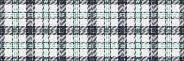Gururlu tartan tekstil kusursuz, atölye kumaş kontrol kalıbı. Koyu ve beyaz renk paletinde piksel arkaplan ekose desen vektörü.