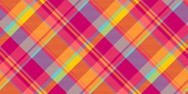 Koltuk kumaşı vektör dokusu, battaniyesiz tekstil deseni. Pembe ve kırmızı renk paletinde ekose ekoseyi kontrol et.