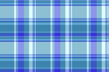 Zarif ekoseli, pürüzsüz, yakışıklı katran desenli kumaş. Cyan ve mavi renk paletinde klasik vektör tekstil arkaplan dokusu.