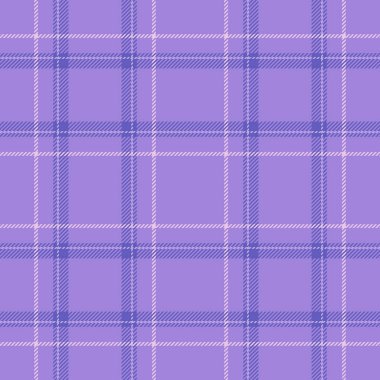Uzun tartan desenli ekose, kabile kontrol vektör kumaşı. Çivit mavisi ve açık renk paletinde kusursuz tekstil arkaplanı deseni çizimi.