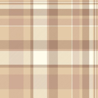 Yatak odası doku vektörünü kontrol et, zarif desenli kumaş tartanı. Açık ve turuncu renk paletinde katmansız kumaş ekose arkaplan.