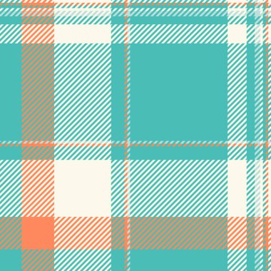 Minimalist tekstil vektör deseni, köhne arka plan ekose dokusu. Peçete, mavi ve deniz kabuğu renginde pürüzsüz kumaş tartanı kontrol et..