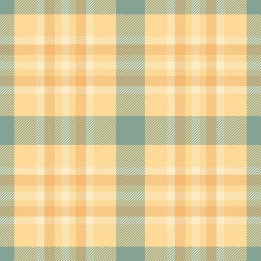 Karmaşık tartan vektör deseni, grafiksel kumaş dokusu kontrolü. Kehribar ve pastel renk paletinde kostüm arka plan tekstil ekoseli dikişsiz.