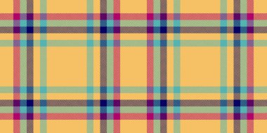 Geçmişi temiz, ekoseli, güçlü tekstil kumaş kontrolü. Kehribar ve kehribar rengi palette dişi vektör tartan deseni.