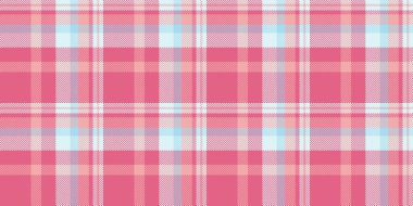 Tekstil dikişsiz kumaş, seyrek doku kontrolü. Çirkin vektör desenli ekose açık ve kırmızı renk paleti.