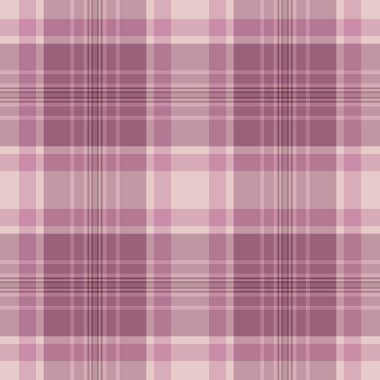 Tören dokusu kontrol vektörü, yatak odası kumaş kumaş tartan. Ekose tekstil desenini pembe ve pastel renklerde pürüzsüz seçin.
