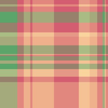 Ev yapımı tartan vektör tekstili, piksel desensiz kontrol. Resim dokusu arka plan ekose kumaş kırmızı ve pastel renk paleti ile.