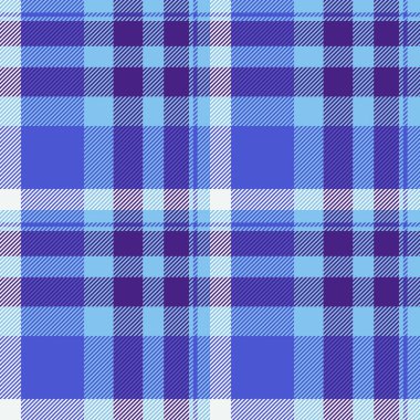 İndirimli ekose kumaş, kumaş desen kontrolü. Dekorasyon kumaş dokusu vektör arkaplanı cyan ve mavi renk paleti.