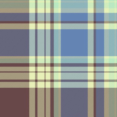 Dikdörtgen kusursuz vektör kontrolü, kaz tekstili kumaş ekoseli. Tartan arkaplan desenini ışık ve pastel renk paletinde tekrarla.