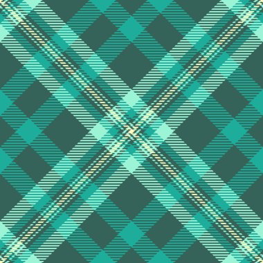Grafiksel vektör dokusu, ufuk arkaplan deseni kumaşı. Etnik ekose kumaş tekstil mavi ve nane renklerinde pürüzsüzdür..