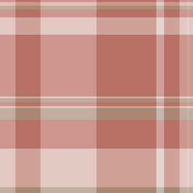 Makine ekose ekose vektör, giysi arka plan dikişsiz kumaş. Piknik deseni kırmızı ve açık renk paletinde tekstil denetimi.