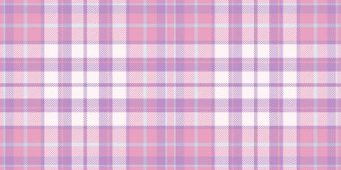 Rahatla desen kontrol tekstil, bebek dikişsiz tartan ekose. Pembe ve pastel renk paletinde tek kumaş dokusu vektör arkaplanı.