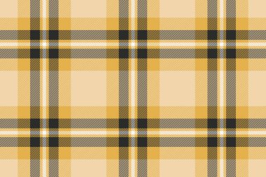Bandana desenli kumaş, ekran vektör tartan tekstili. Kehribar ve açık renk paletinde ekosesiz arkaplan kontrolü.