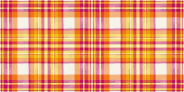 Tekstil dikişsiz desen, soyut tartan vektör arkaplanı. Çağdaş ekose kumaş kumaş kontrol parlak ve keten renk paleti.
