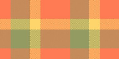 Düğün desensiz tartan, eski moda kumaş dokusu. Mercan ve kireç rengi paletinde arka plan vektör ekoseli denetleniyor.