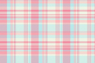 Efekt şablon denetim vektörü, davet tartan dokusu pürüzsüz. Madras tekstil kumaş ekose arka planı açık ve beyaz renk paleti.