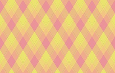Argyle geometrik eşkenar dörtgenin kusursuz deseni. Harlequin duvar kağıdı tasarımını kontrol et. Web geçmişi için klasik elmas şekilli tekstil malzemesi, baskı kumaşı, kazak, ambalaj kağıdı, hediye kartı, davetiye.