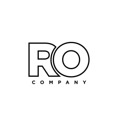 Moda harfi R ve O, RO logo tasarım şablonu. Şirket kimliği için asgari monogram tabanlı logotype.