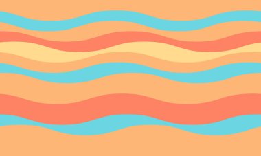 Dalgalı, parlak renklerde dalgalı çizgileri olan soyut bir arka plan, dalgalı, sıvı bir etki yaratıyor. Düz kıvrımlar ve dokulu çizgiler tasarıma zarafet, yaratıcılık ve canlılık ekler. Bu vektör dokunuşu, duvar kağıdı, tekstil veya grafik kullanımı için idealdir