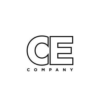 Moda harfi C ve E, CE logo tasarım şablonu. Şirket kimliği için asgari monogram tabanlı logotype.