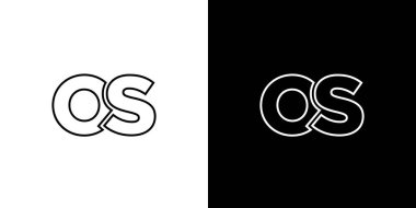 Moda harfi O ve S, OS logo tasarım şablonu. Şirket kimliği için asgari monogram tabanlı logotype.