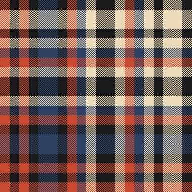 Modaya uygun vektör kumaş kontrolü, desen pürüzsüz arka plan. Siyah ve açık renk paletinde battaniye desenli ekose kumaş..