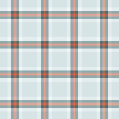 Clan vector seamless background, naked textile tartan check. Fibrous fabric texture plaid pattern in pastel and red colors palette. clipart