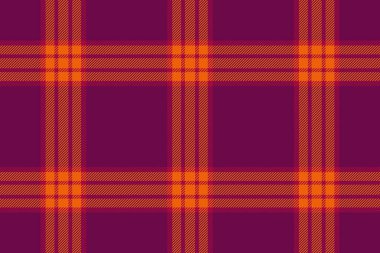 Pano desenli ekose kumaş, dikişsiz arka plan dokusu. Poncho tekstil vektörü kumaşı pembe ve parlak renk paletinde kontrol et.